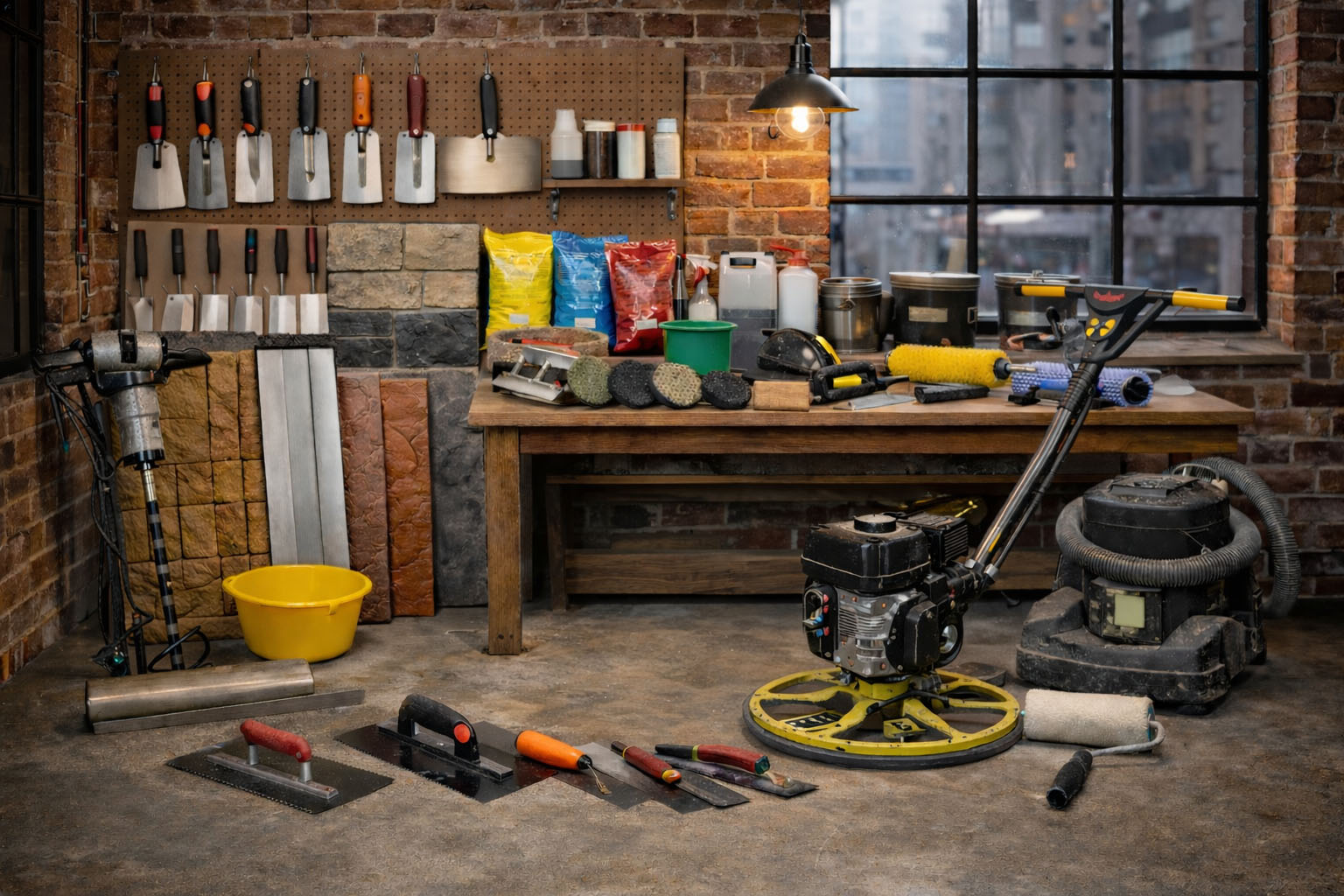 Outils pour béton décoratif